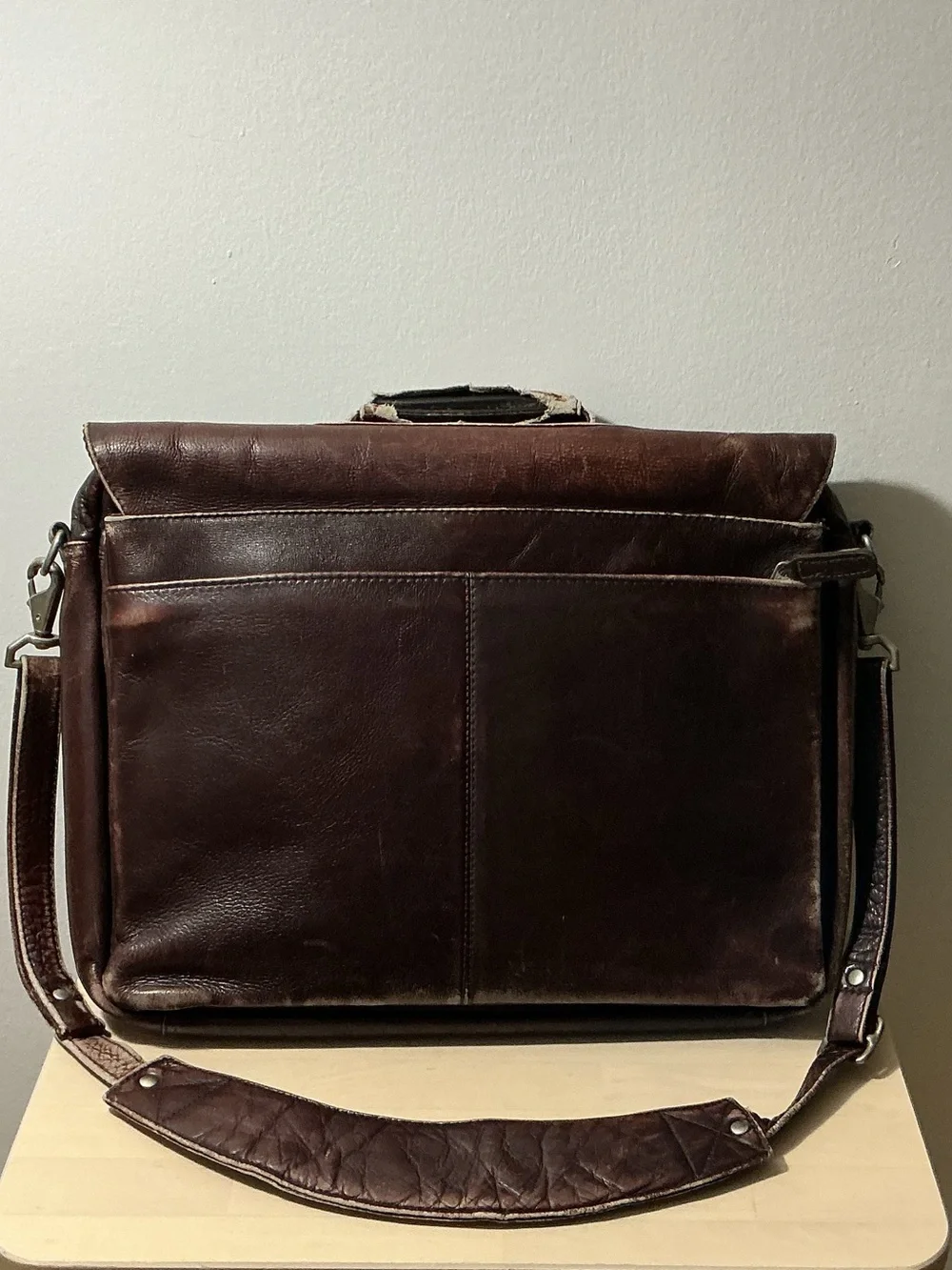 Vintage Lexus Promotional Brown Leather Briefcase / Messenger Bag.